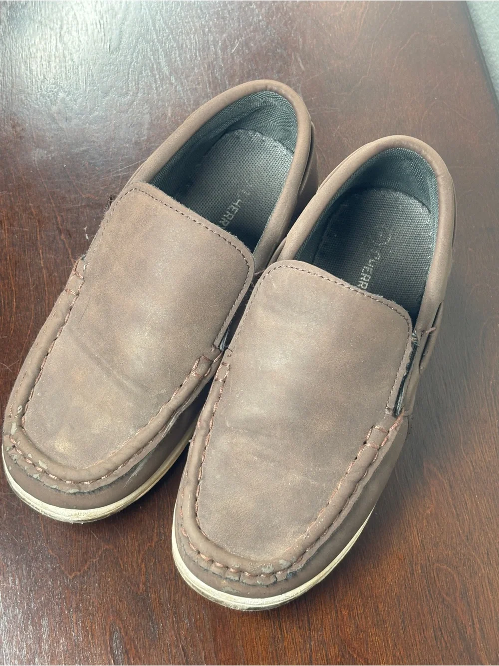 Youth Brown Slip-On Casual Loafers